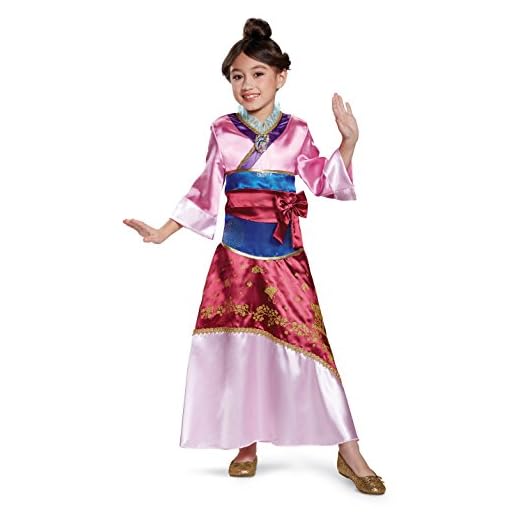 Mulan Deluxe Costume, Pink, Small (4-6X)