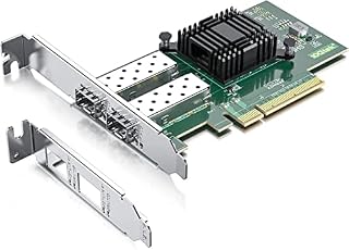 10Gtek® 10Gb PCI-E NIC Network Card for Intel X520-DA2(Intel E10G42BTDA), with Intel 82599EN Controller, Dual SFP+ Port, PCI Express Ethernet LAN Adapter Support Windows Server/Linux/VMware
