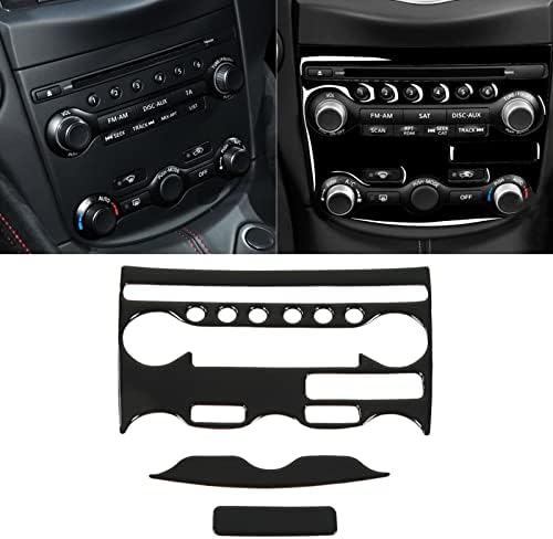 Miniatura 5 de Panel de control de interruptor de CA, marco de panel de aire acondicionado de consola central compatible con 370Z Z34 2009 para presentar coche LHD