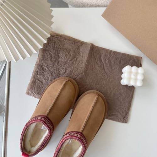 TangDao Women’s Platform Mini Boots, Winter Warm Fuzzy Boot Slippers Indoor Outdoor, Faux Fur Lined Comfy Slip On Snow Boots3