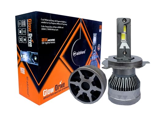 Image of LED Headlight Bulb, 40000LM, 6000K Cool White, IP67 Waterproof (af-Glowdrive-H4)