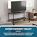 Honey-Can-Do Honey Can Do 2-Tier Media Cart CRT-03937 Black 18 x 36