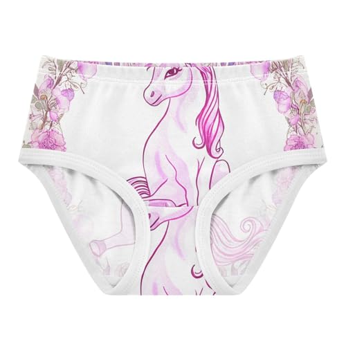 Fun Print Toddler Underwear Custom 2t Cotton Little Girl Panties Cute Pink Unicorn Flowers Kids Undies Briefs