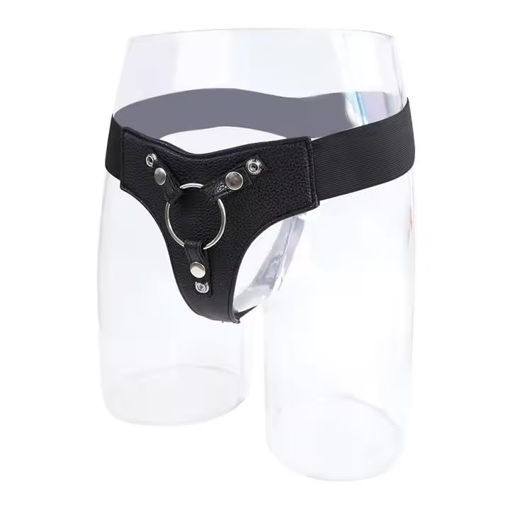 Cinta per Strap on, Cintura strap-on senza lacci, Imbracatura elastica per dildo, Mutanda per indossare pene finto. Solo cintura strapon.