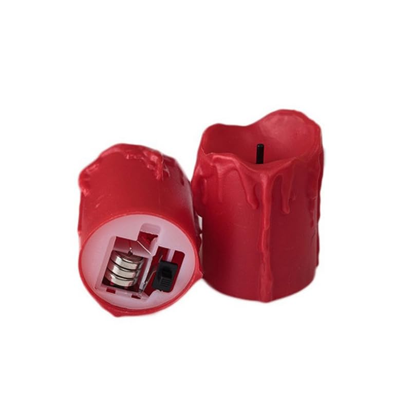 Candele Led Lume di candela a LED, luce da tè rossa e bianca, decorazione for la casa nozze for le vacanze Natale(12PCS,Ivory)