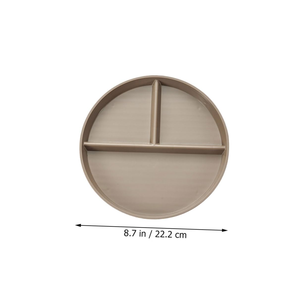 Wakauto 2pcs Divided Plate Portion Control Dining Dish Serving Plates for Appetizers Desserts and More for Healthy Meals