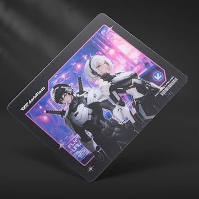 darkFlash Glass Mouse Pad 13.811.8 Inch, Ultra-Smooth Tempered Surface, Precision Tracking, Anti-Slip Rubber Base, Durable Etched Finish, Unique IP Ideal for Gaming & Work(DMP350)