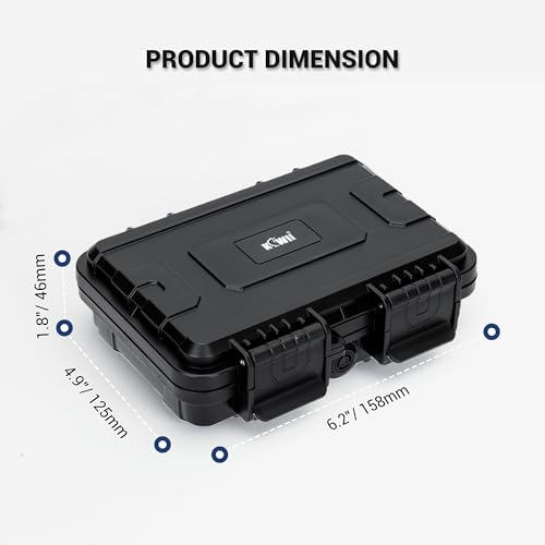 KIWIFOTOS Wasserfeste Knopfzellen-Batterie-Organizer-Hülle, 65 Steckplätze, Batterie-Aufbewahrungsbox für CR2016 CR2025 CR2032 CR2320 CR2325 CR2330 CR2335 CR2354 CR2412 CR2430 CR2450 & LR44 LR41