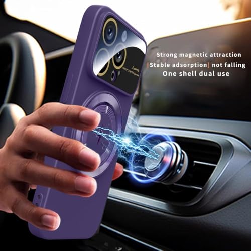 Coque magnétique iPhone 14 Pro Max avec bague de charge et protection objectif complète