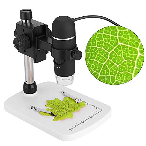 Image of USB Digital Microscope, 5MP USB Microscope with 8 LED Lights, Handheld HD Kids Video Microscopes for Beginner Students Adults Collector Gift Electron Microscope 300x Magnification