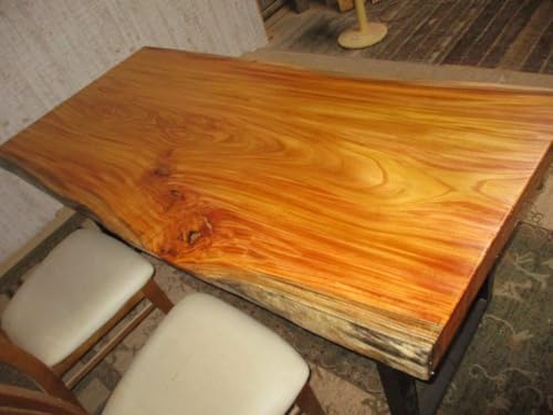 【一枚板 ケヤキ】169-171cm × 78-80-79cm × 6.3cm｜天板のみ｜希少材・重厚感｜ウレタン塗装仕上げ｜ダイニング・デスク・カウンター用｜#348 [5]