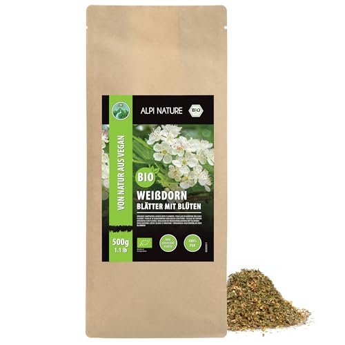 Alpi Nature Weissdorn Tee BIO 500g Weissdorn Blätter und Blüten geschnitten Weißdorn Tee lose