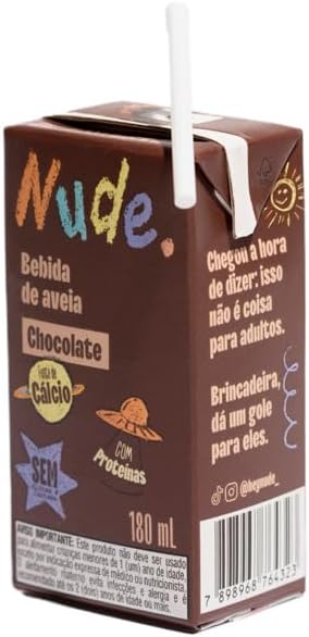 Pack Nude Bebida de Aveia Nudinho Chocolate 180ml - Caixa 27 Unidades