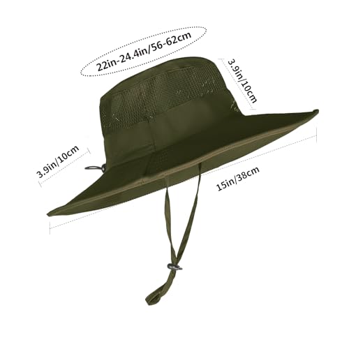 Image of Sun Hats for Men Women Fishing Hat UPF 50+ Breathable Wide Brim Summer UV Protection Hat