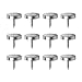 Alise 12 Pcs 1" Dia SUS 304 Stainless steel Decorative Mirror Screws Cap Cover Nails,Brushed Finish