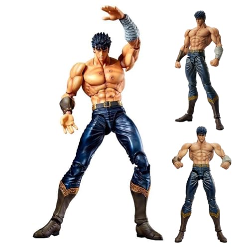 Kenshiro Anime Figure 18cm Kenshiro Action Figure Fighting Posture Statue Movable Joints Figure Model Collectible Desktop Decoration for Fans