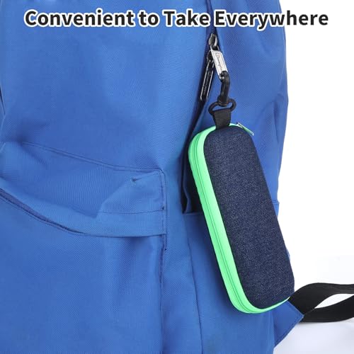 Image of 3 PCS Denim Glasses Case,Zipper Eye Glass Case Portable Glasses Storage Box, Travel Glass Cases with Hook Clasp, Sunglass Kazoo Storage Box Harmonica Cases for Men Women Students