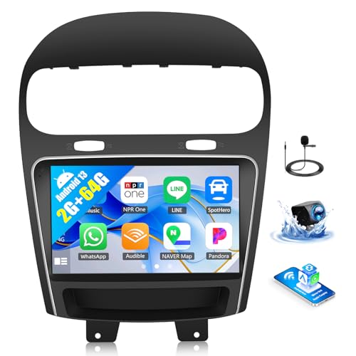 SIXWIN 2G+64G Android Car Stereo for Dodge Journey 2013-2016/FIAT Freemont 2012-2014 with Carplay Android Auto Mirror Link 9 inch Touchscreen