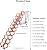 Alloy Attic Access Ladder Concertina Loft Ladder, Wall-Mount Pull-Down Stairs, Narrow Space Folding Telescoping Easy Installation, for Attics, Lofts, and More (2.75m)