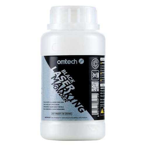 OMTech Laser Marking Powder, 4.1 fl. oz. Metal Laser Marking Fluid for CO2 Laser Engraver, High Contrast Laser Marking Ink for Metal, Laser Black Ink Laser Ink Agent for Aluminum Stainless Steel Brass
