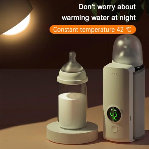 Vvu&Cco Portable Bottle Warmer For Travel,Instant Heating & Long-Lasting Warming,Portable Baby Bottle Warmer,Large Capacity Battery-Powered & Rechargable,Comfortable Baby Feeding thumb #4