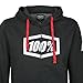 100% Unisex-Adult Syndicate Zip-Front Hoodie (Black/White,Medium)