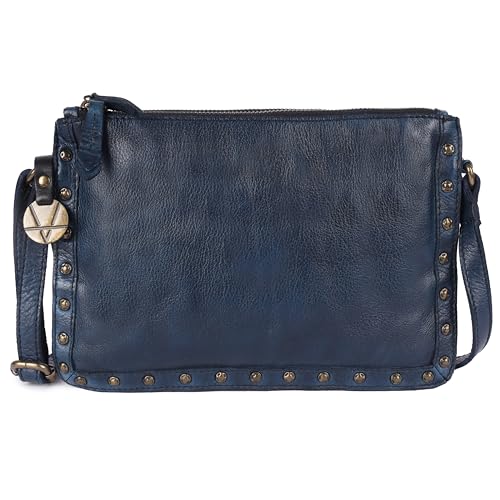 Image of Genuine Italian Leather Boho Studded Crossbody Shoulder Bag - Stylish, Durable, & Perfect for Everyday Use for women