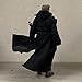 1/12 Scale Miniature Custom Handmade Black Wired Trench Coat for Marvel Legends Spider-Man Noir Action Figure