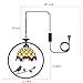 ZYLINX Tiffany Stained Glass Pendant Lamp with Bird Hanging Light Chandelier in Multicolor with Adjustable Hanging Cord for Dining Room Bedroom Restaurant (Beads)