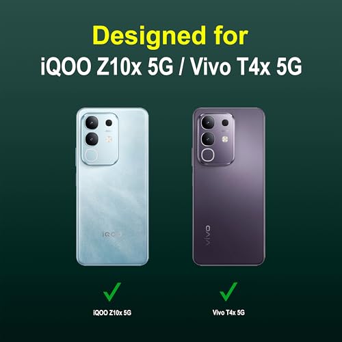 Image of Zapcase Back Case Cover for iQOO Z10x 5G | Compatible for iQOO Z10x 5G Back Cover | Liquid Silicon Magic Case with Camera Protection | Dark Green
