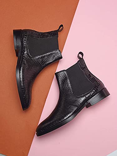 Image of TEAKWOOD LEATHERS Men Chelsea High Ankle Classic Boots Perfect for Casual, Parties & Special Occasions Comfort, Durable Genuine Leather Boot Shoes | SH TW 04 P