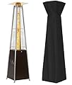 NAVINE Pyramid Patio Heater,48,000 BTU Outdoor Propane Patio Heater with Detachable Wheels and Protective Cover for Terrace, Garden,Poolside (Hammered Bronze)