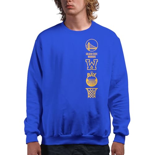 Junk Food NBA - Golden State Warriors Stacked Logo Adult Crewneck