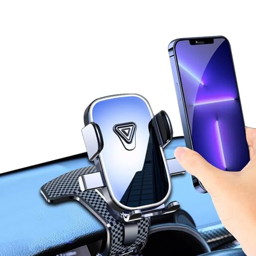 【Eccellente design e non scivola mai】Portacellulare da cruscotto dell'auto realizzato con un cuscinetto in silicone morbido antiscivolo, una molla in acciaio puro addensata ad alta resistenza e una base curva che si adatta al cruscotto. Il supporto per cellulare per auto ultra-stabile si attacca al cruscotto o alla console e tiene i dispositivi in modo sicuro per proteggerli da graffi e cadute. Assicura che nulla traballi, anche su strade dissestate.