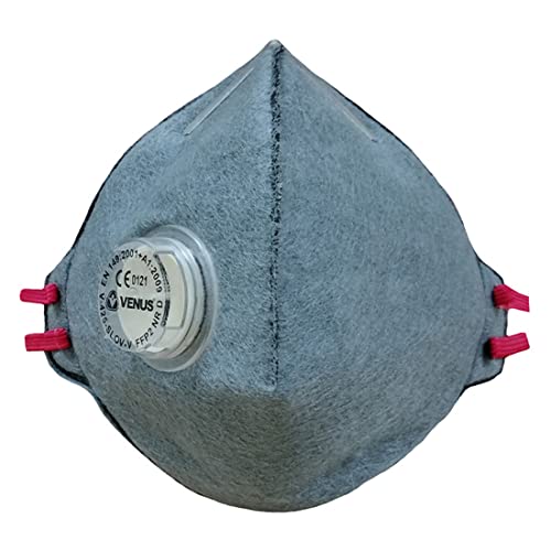 Image of VENUS V-425 SLOV-V FFP2 Welding Respirator Mask | CE Approved | Flame Retardant Dust Mask with Exhalation Valve | Chemical Odor Relief | Adjustable Nose Clip for Welding & Grinding