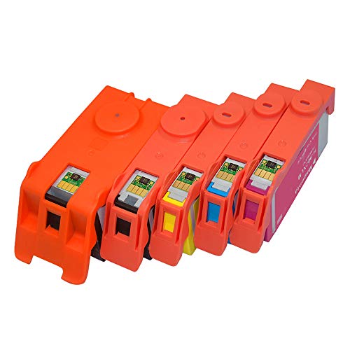 Hotcolor 15Pk 564 564 Xl 564Xl Ink Cartridges 3X(Black/Photo Black/Cyan/Magenta/Yellow) For Hp Photosmart 7510 7515 7520 7525 B209A B8550 C309 C310A C410A C510A Printer #TOP1