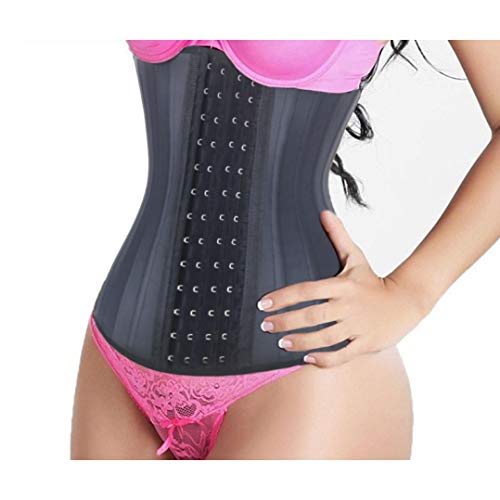 LUCACO Lady Slim Latex Waist Cincher Trainer 9 Steel Bone Underbust Corset Trimmer Corset Weight Loss Shaper