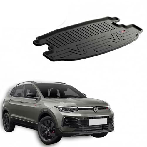 Image of 3D TPE Car Boot Mat for Taigun (2021 Onwards) Custom Fit, Heavy Duty & Anti-Slip Boot Mat | All Weather Resistant, Waterproof & Dustproof Trunk Liner, Car Dicky Mat for Taigun