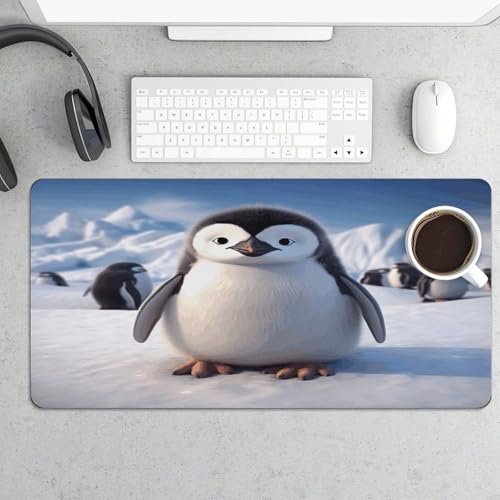 Cute Penguin1 Desk Pad con base de goma 60x30 cm miniatura 5