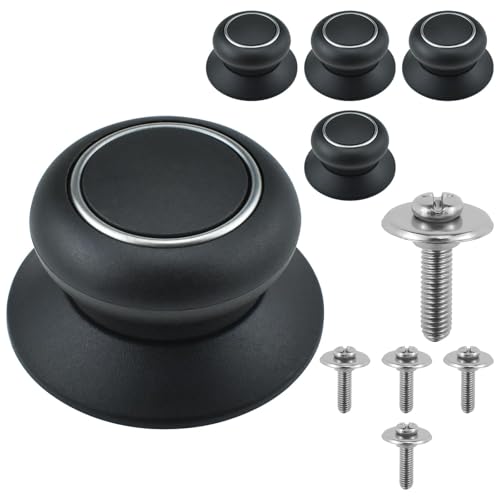 5Pcs Pot Lid Replacement Knobs, Universal Bakelite Heat Resistant Cover