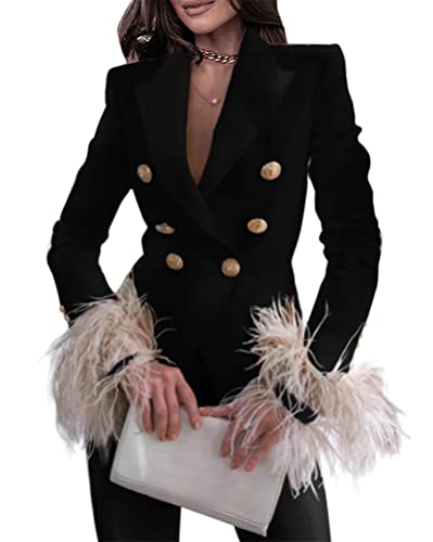 Blazer femme chic imprimé et veste costume originale manches longues