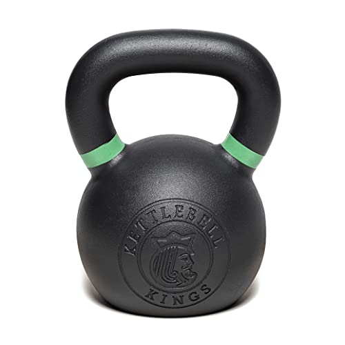 Kettlebell Kings Strength Training Kettlebells – Adjustable Kettle Bell Sets for Men and Women – Durable Powder Coated Kettlebell – 50 lbs Cast Iron Premium Gym Equipment for Fitness Workouts – Black