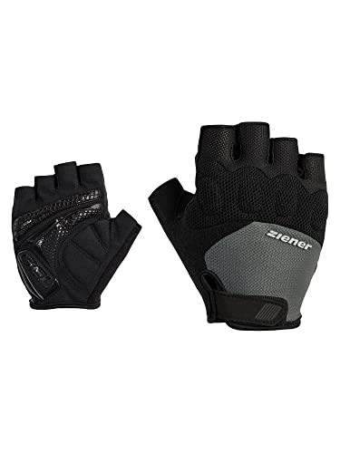 Ziener COLIT Guanti da ciclismo da uomo, traspiranti, ammortizzanti, grafite, nero, 7,5