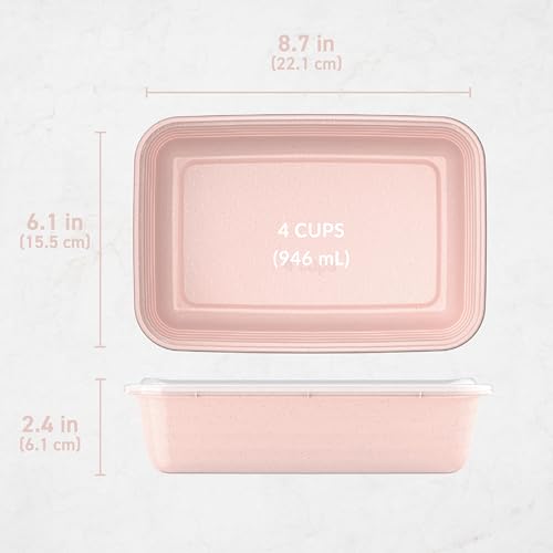 Bentgo Prep - 20-Piece 1-Compartment Reusable Meal Prep Containers with Lids, PFAS & BPA Free Materials, Durable, Microwave, Freezer, & Dishwasher Safe To Go Food Storage (Peony Glitter)