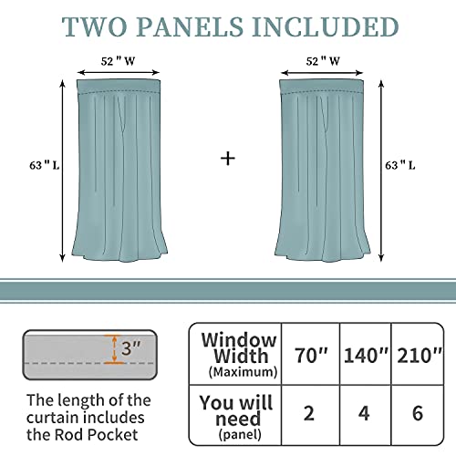 Bgment Rod Pocket And Back Tab Blackout Curtains For Bedroom - Thermal Insulated Room Darkening Curtains For Living Room, 2 Window Curtain Panels (52 X 63 Inch, Mustard Yellow) #TOP5