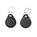 ETEKJOY 100PCS 13.56MHz RFID Key Fob Proximity IC Card ISO14443A Token Tag for Electronic Smart Door Lock, Compatible with MIFARE Classic 1K Card M1, Read Only (Black)