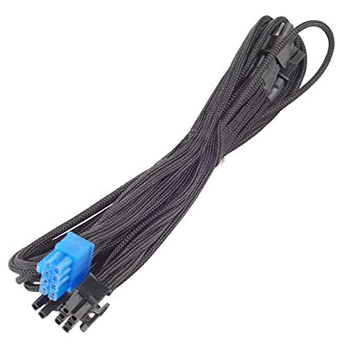 Cable modular PCIe de 8 pines con funda negra SilverStone para optimizar la corriente de GPU