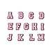 BOWNDY Pink and Women Letter Charms for Clog Sandals Shoe Decoration,Alphabet ABC-Z Letter,Cute Girly Charm Gift for Girls Kids Teens Women Adults