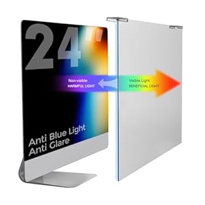 Anti Blue Light & Anti Glare Screen Protector,23-24 Inch Monitor Screen Protector for Eyes Strain,Hanging Computer Screen Blue Light Blocker for LCD TV PC Monitors(2 Pack: 23″-24″ Diagonal)