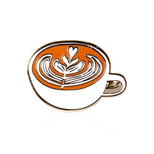Image of Enamel Coffee Cup Brooch Pin for Women Girls Cute Mug Badges Lapel Pin Brooches Luminous Fashion Art Craft Dress Accessories Birthday Christmas Jewelry